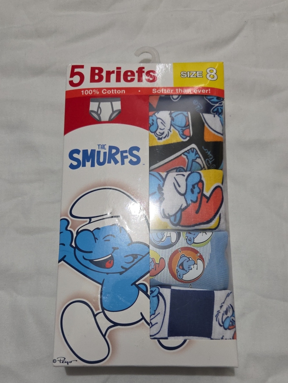 The Smurfs Boys' 5-Pack Briefs in Blue - Size 8